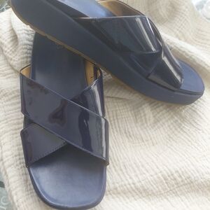 Patent Crisscross Slide Sandals in Navy - Women UGG